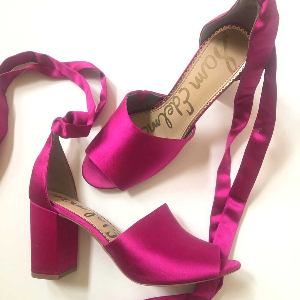 Sam Edelman Satin Ankle Wrap